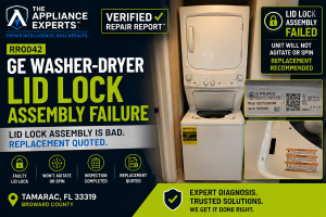 GE Washer Won't Spin or Agitate — Failed Lid Lock Assembly Diagnosed