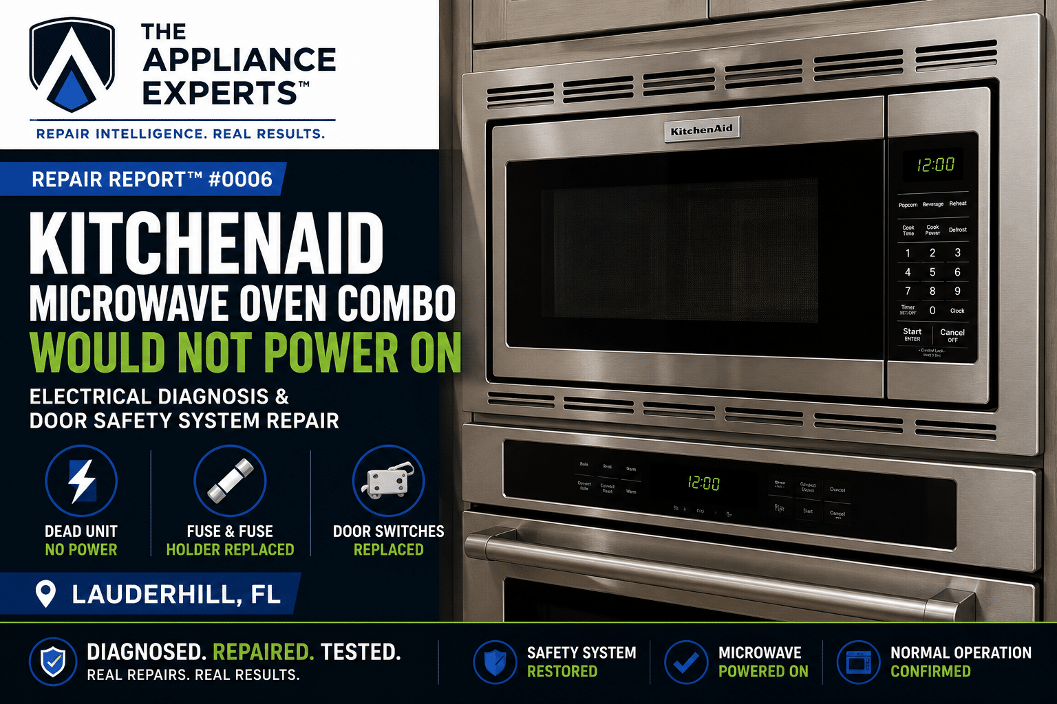 KitchenAid microwave repair in Lauderhill