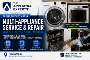 repair on dryer, dishwasher and dryer