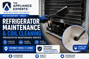 Refrigerator Maintenance & Coil Cleaning in Coconut Creek FL | Report #0031