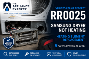 heating element replacement on Samsung Dryer in Coral springs