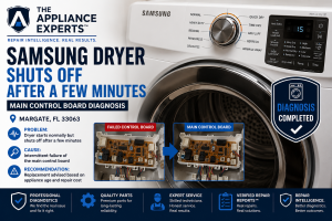 Samsung Dryer Shuts Off After a Few Minutes due to Main Control Board failure