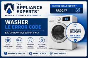 Washer LE Error Code Diagnosis in Parkland