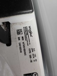 Whirlpool Washer Model: WTW5105HW2