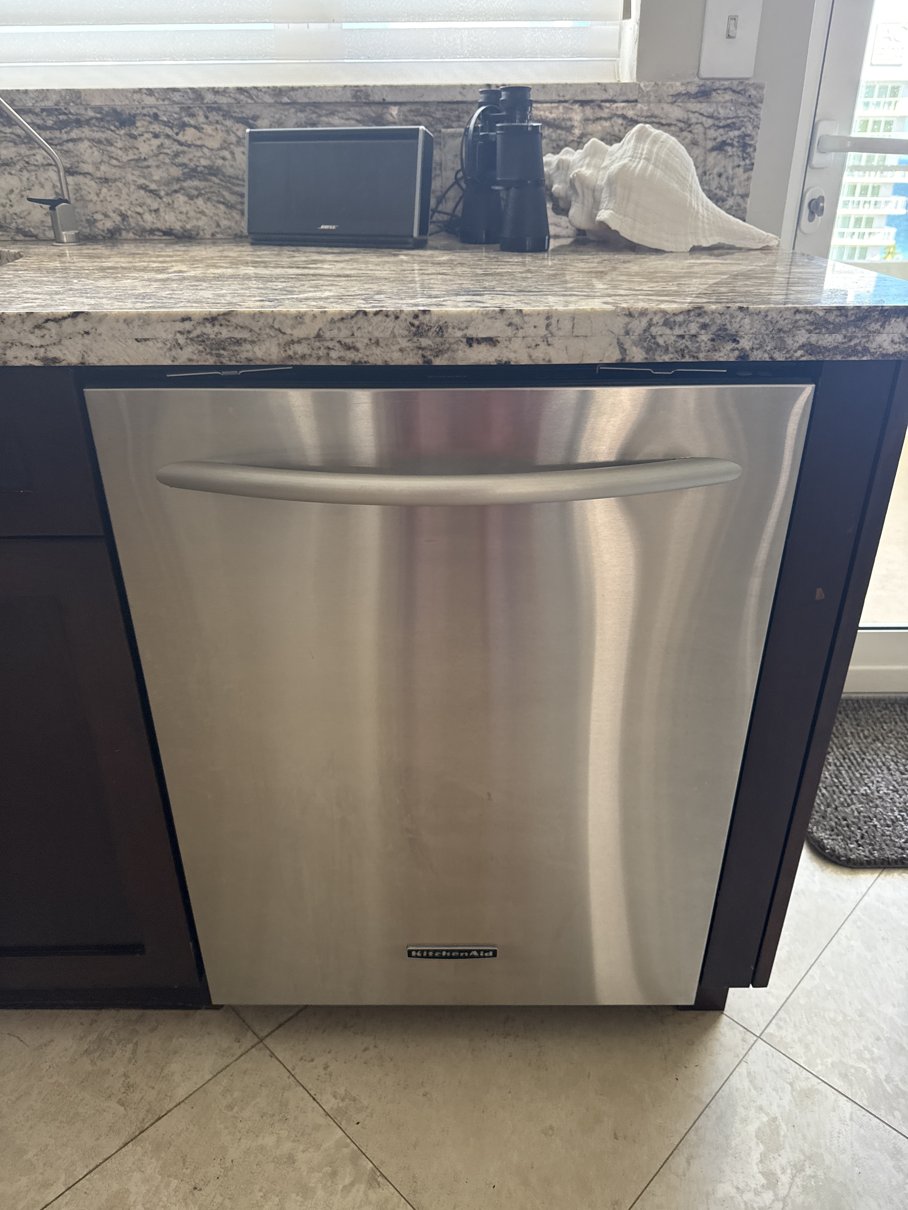 KitchenAid dishwasher inspected during appliance service in Fort Lauderdale Florida RR0112