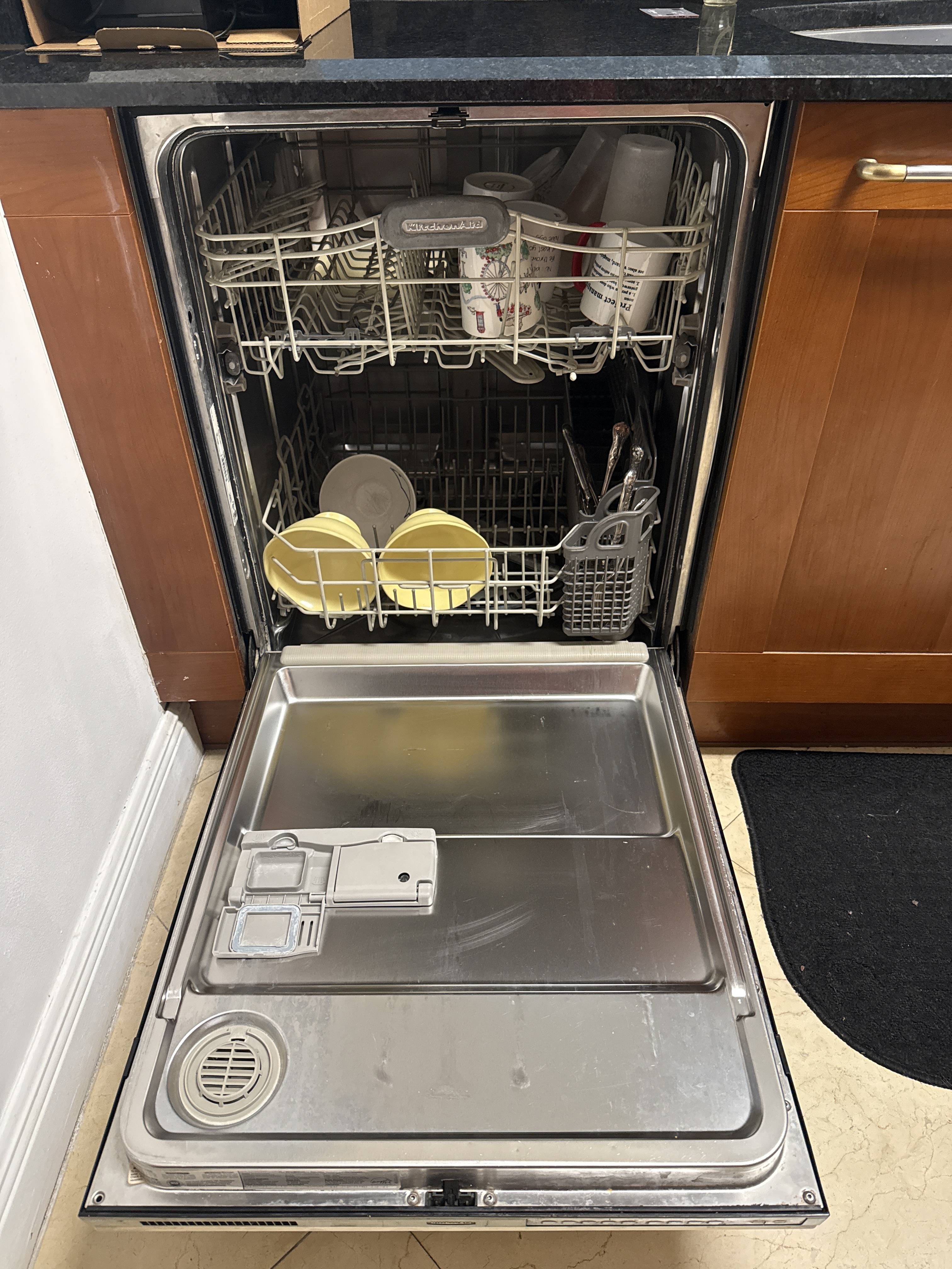 KitchenAid dishwasher evaluated during service in Fort Lauderdale Florida RR0120