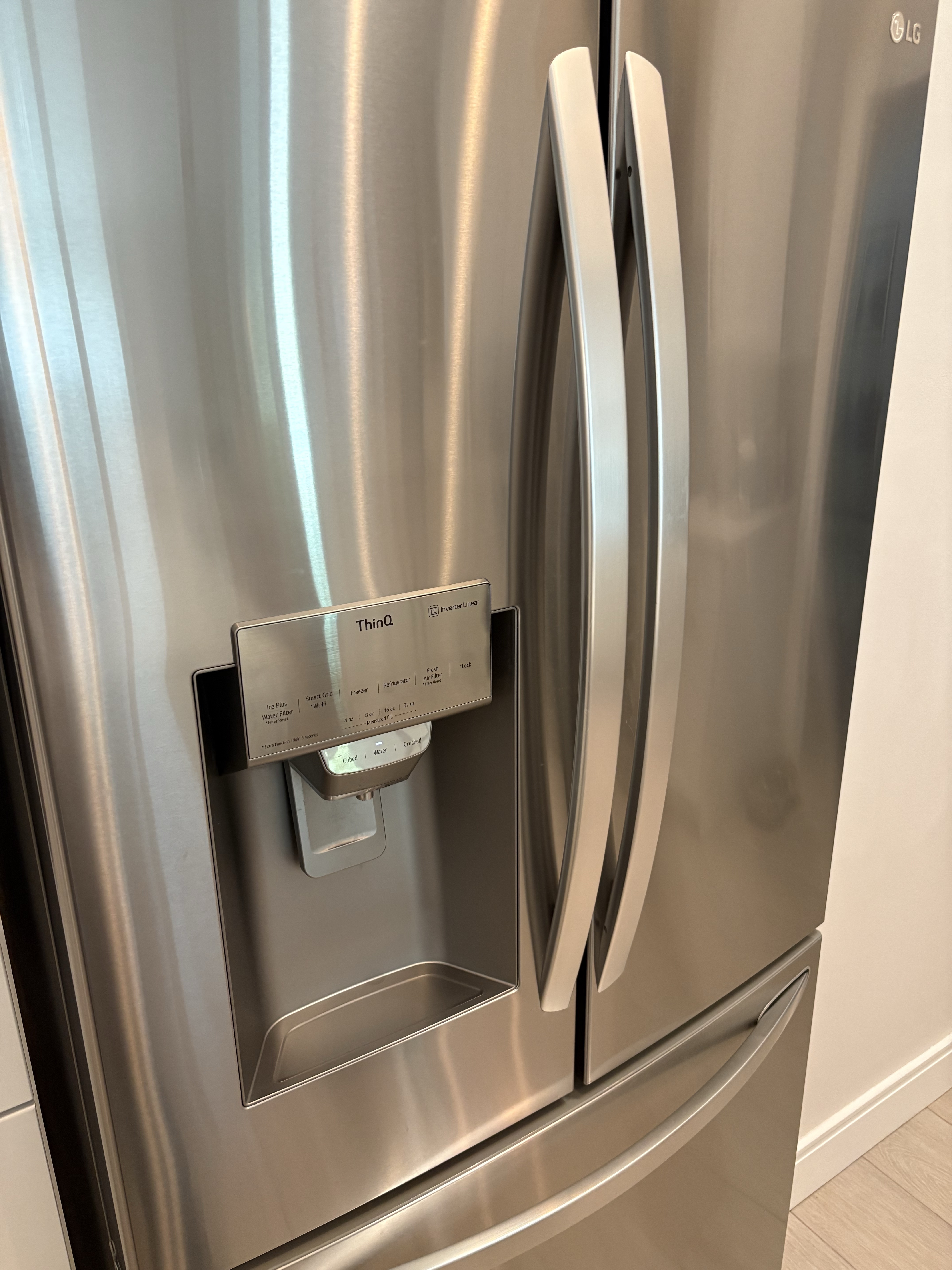 LG LRFXC2416S/00 french-door refrigerator installed in Coral Springs FL kitchen RR0105