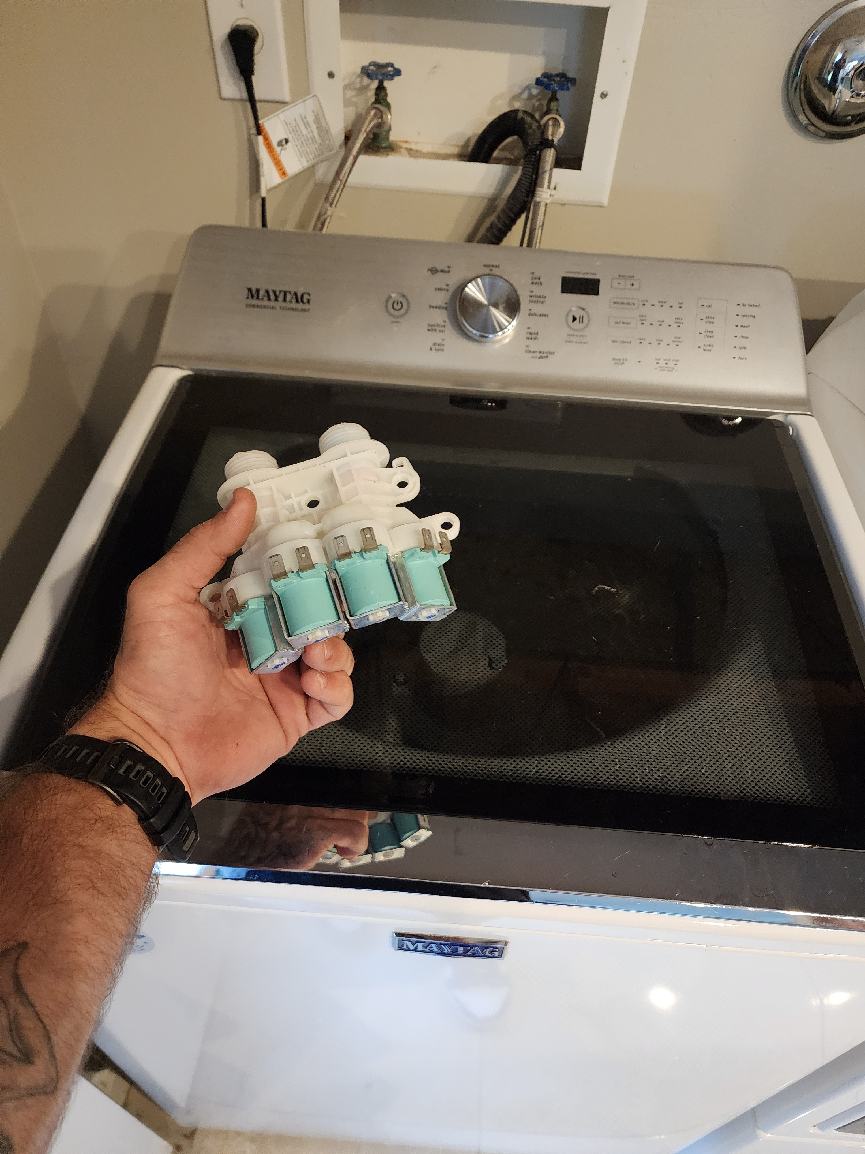 Maytag washer no fill code and water valve repair in Coconut Creek FL RR0060.