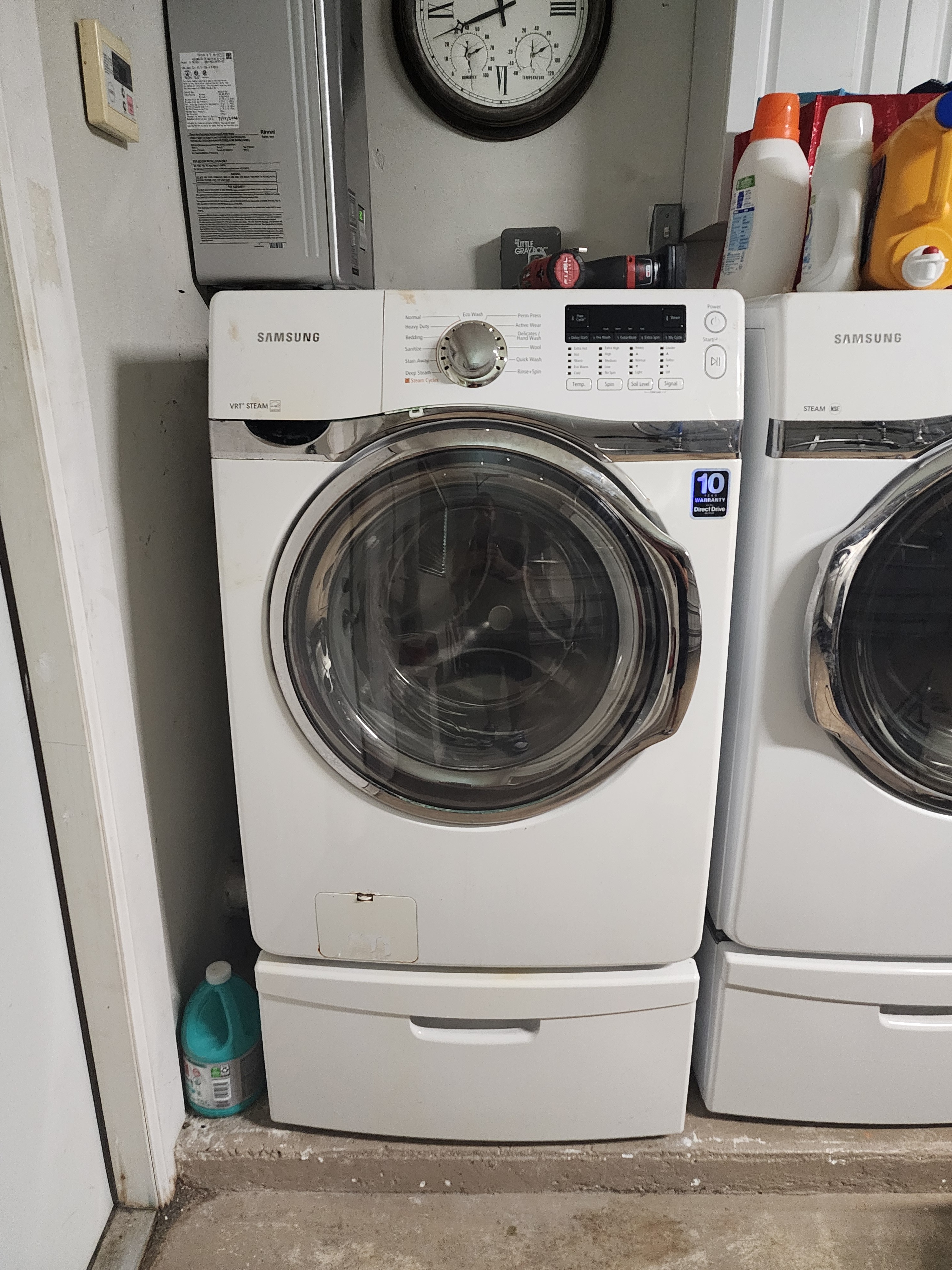 Samsung front-load washer inspected during appliance service in Fort Lauderdale Florida