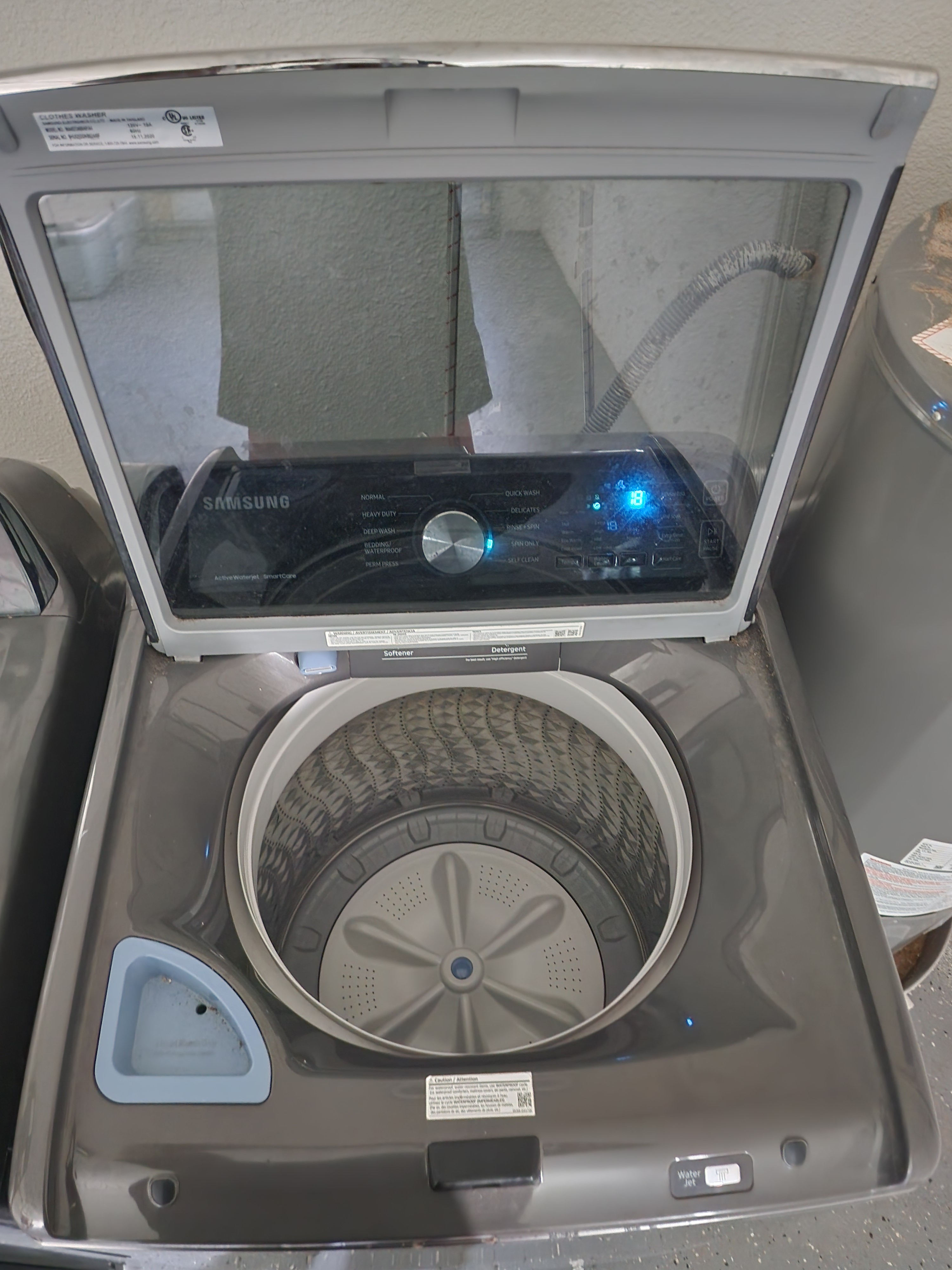 Samsung top-load washer interior basket during diagnosis Fort Lauderdale FL RR0075