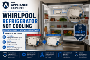 whirlpool fridge not cooling but freezer working