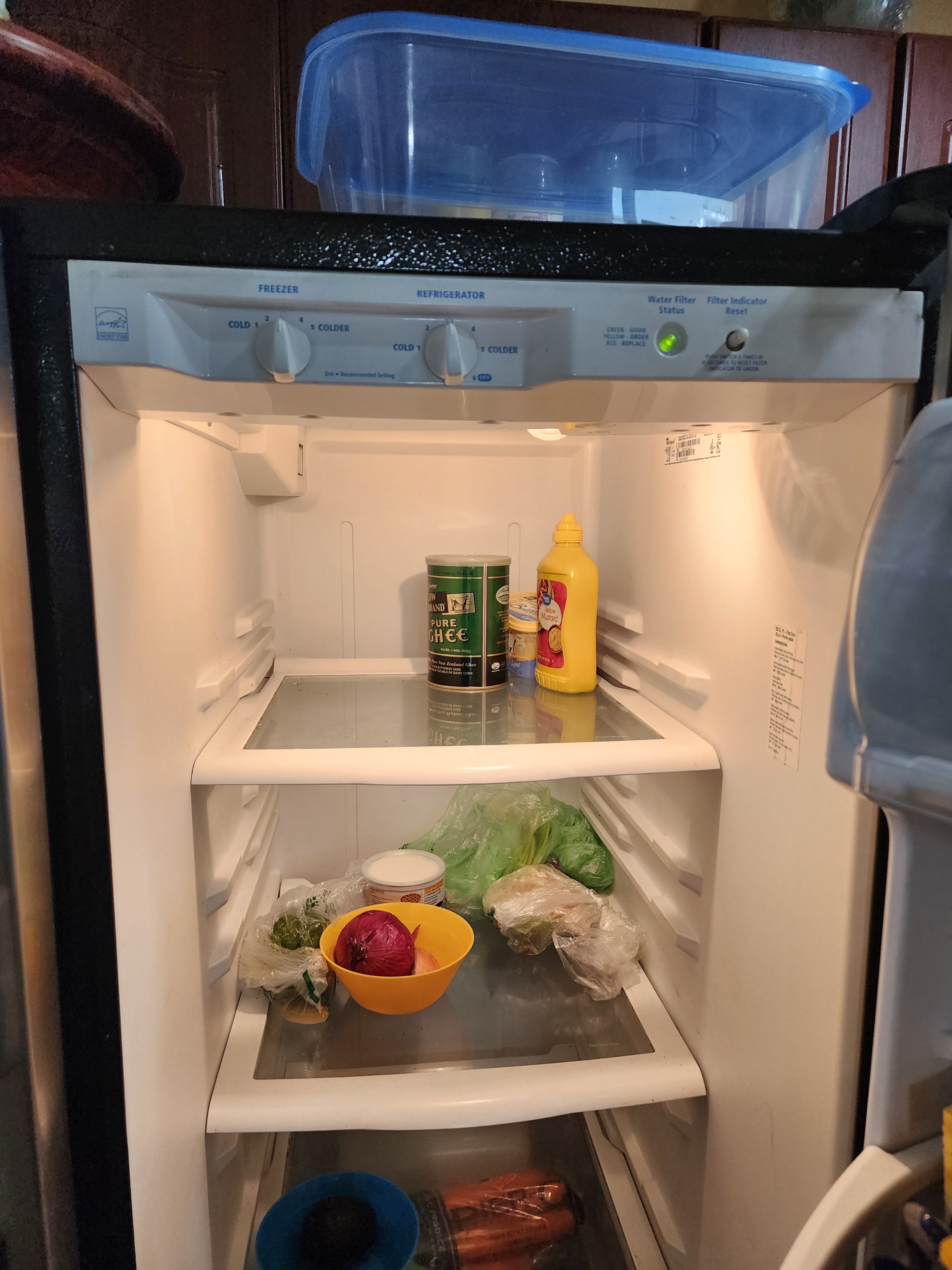 Whirlpool refrigerator interior illuminated after successful cold control replacement in Margate FL RR0102